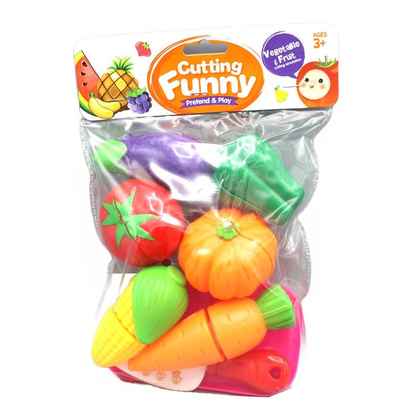 6PC Plastic Fruit Cutting Play Set