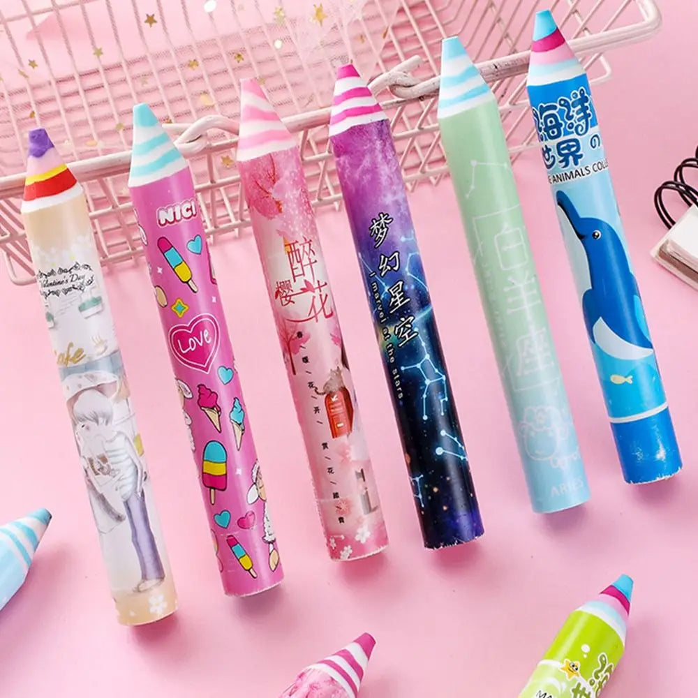 Cartoon Rainbow Pencil Shape Eraser