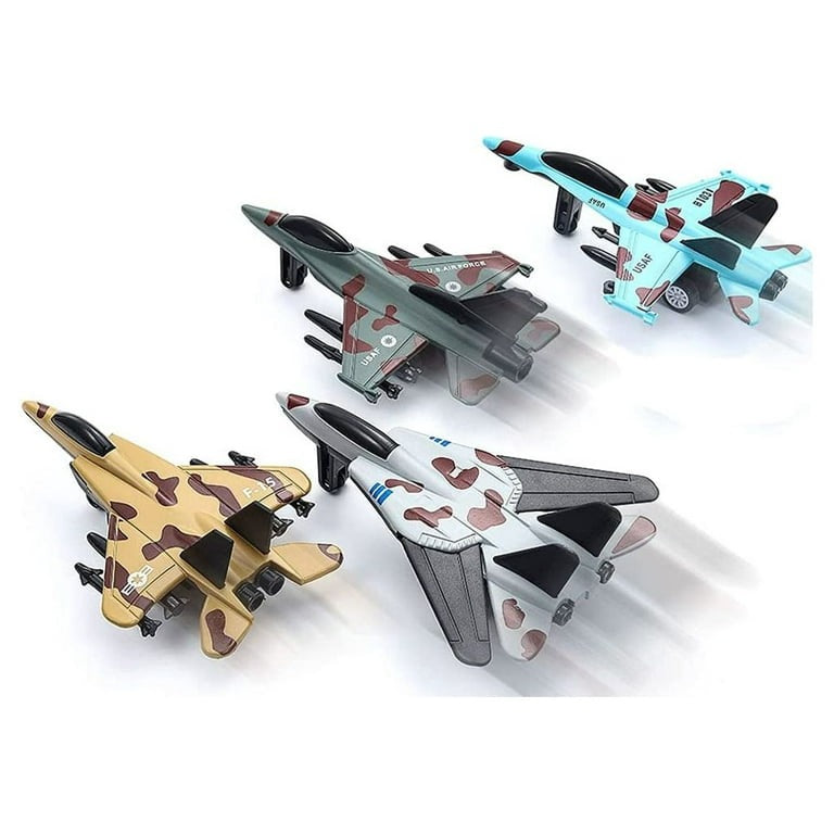 Pack of 4 -  Metal Fighter Jet Toy