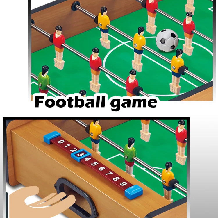 2 in 1 Wooden Football Ice Hockey Game Toy