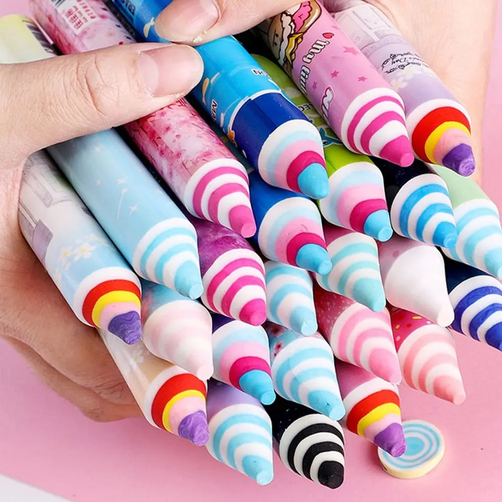 Cartoon Rainbow Pencil Shape Eraser