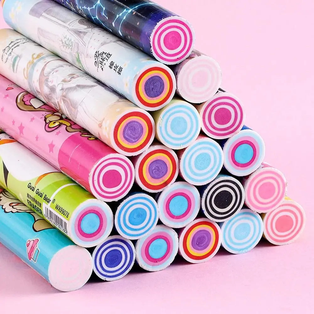 Cartoon Rainbow Pencil Shape Eraser