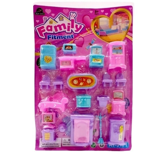 19Pcs Mini Room Furniture Toy Set