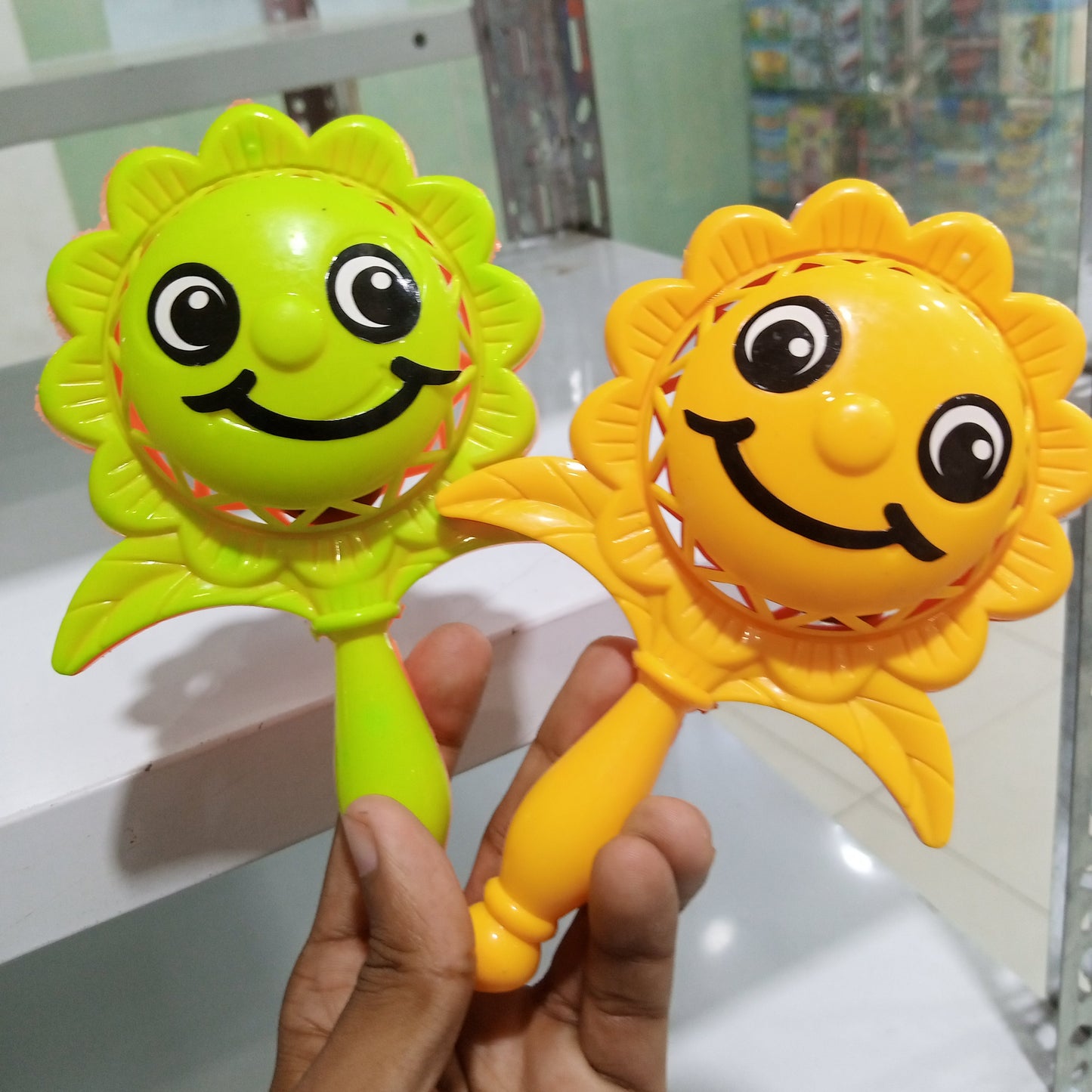 Pack Of 2 - Sunflower Rattle Toy