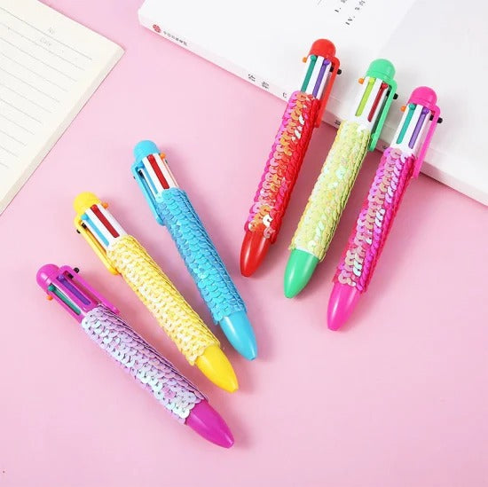 6-In-1 Sequin Ball Pen