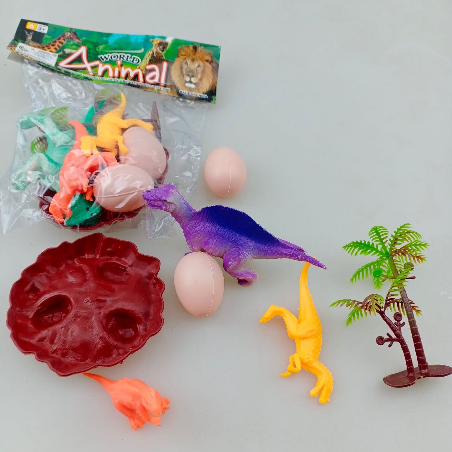 10Pcs Silicon Dinosaur Playing Set