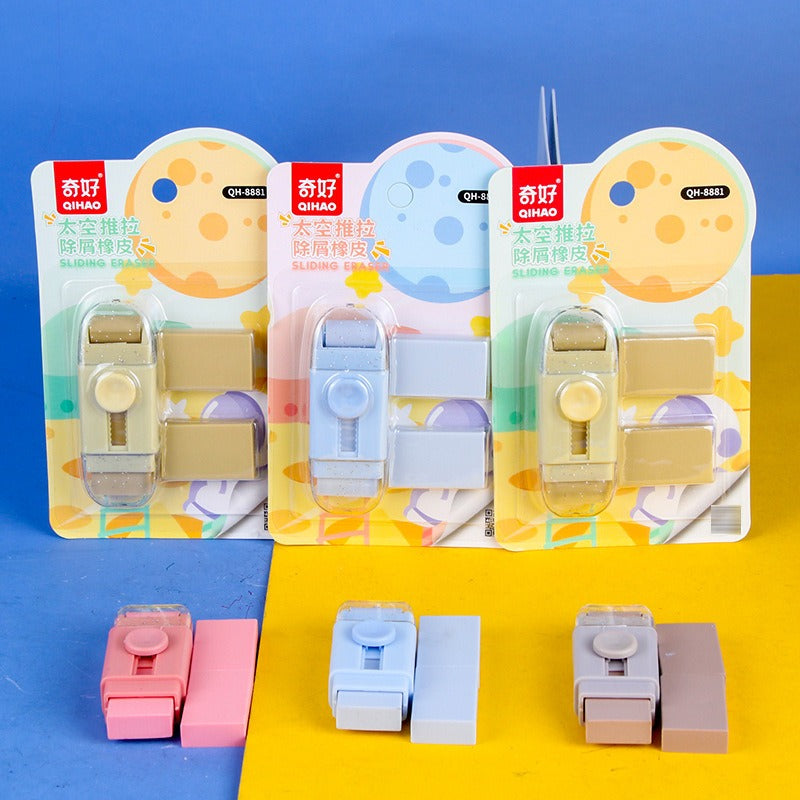 Creative 2-IN-1 Roller Push-Pull Eraser