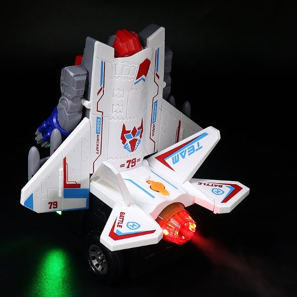 Deformation Robot Airplane Toy with Light & Sound