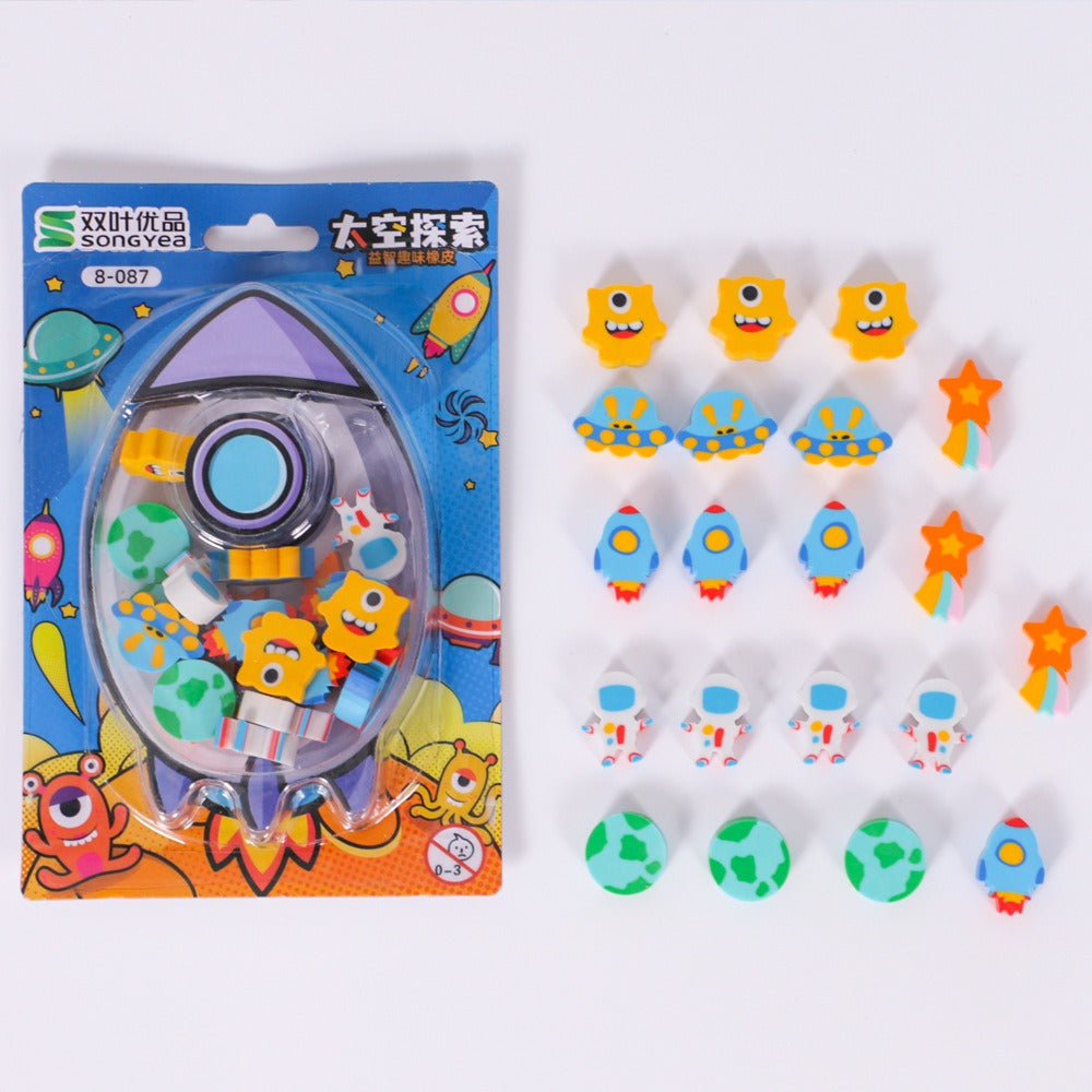 20PCs Space Theme Erasers Set