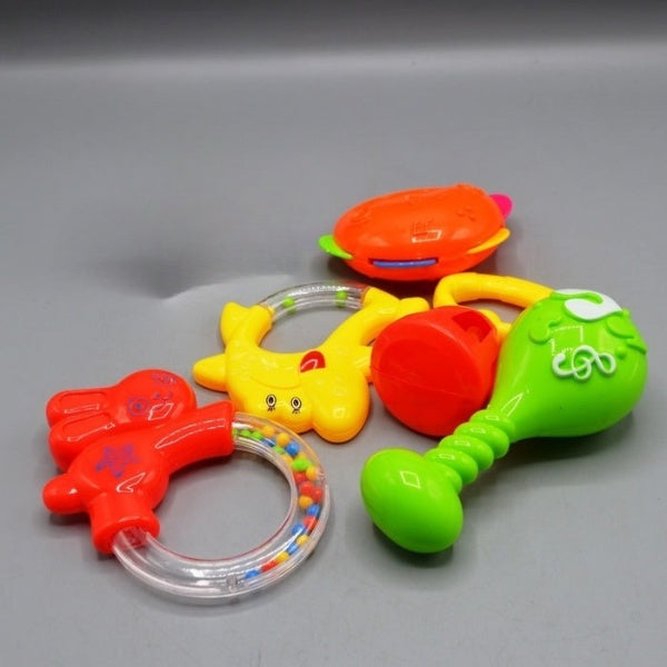 Pack of 5 - Plastic Baby Rattle Set (Imported)