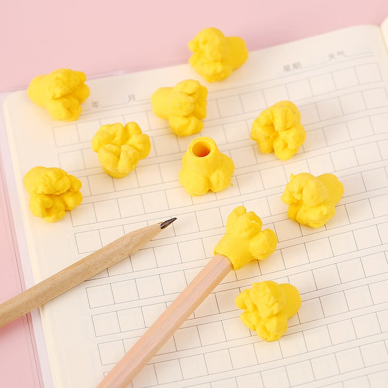 12PCs Popcorn Shape Pencil Eraser