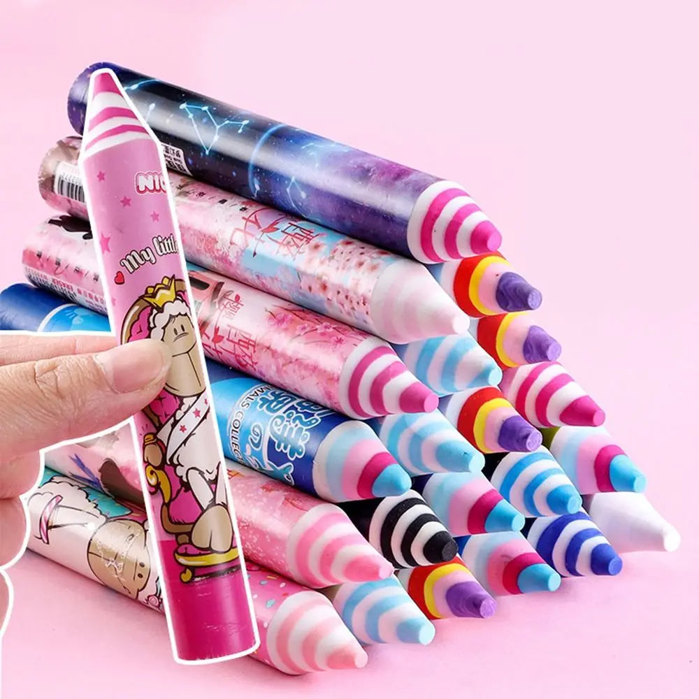 Cartoon Rainbow Pencil Shape Eraser