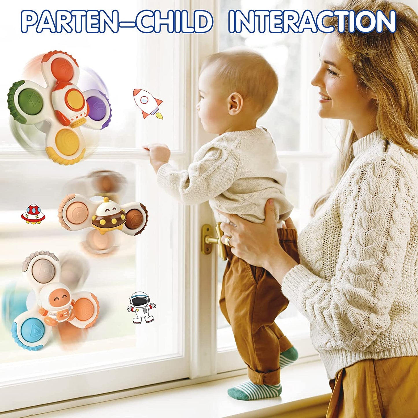 3PCs Suction Fidget Spinner