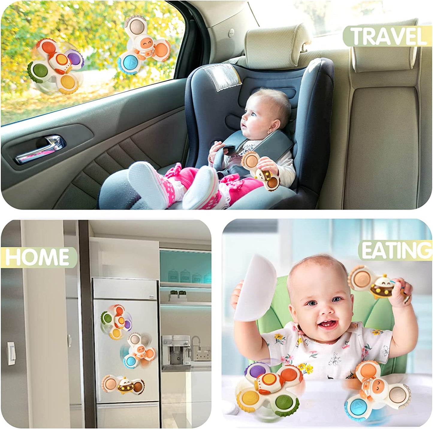 3PCs Suction Fidget Spinner