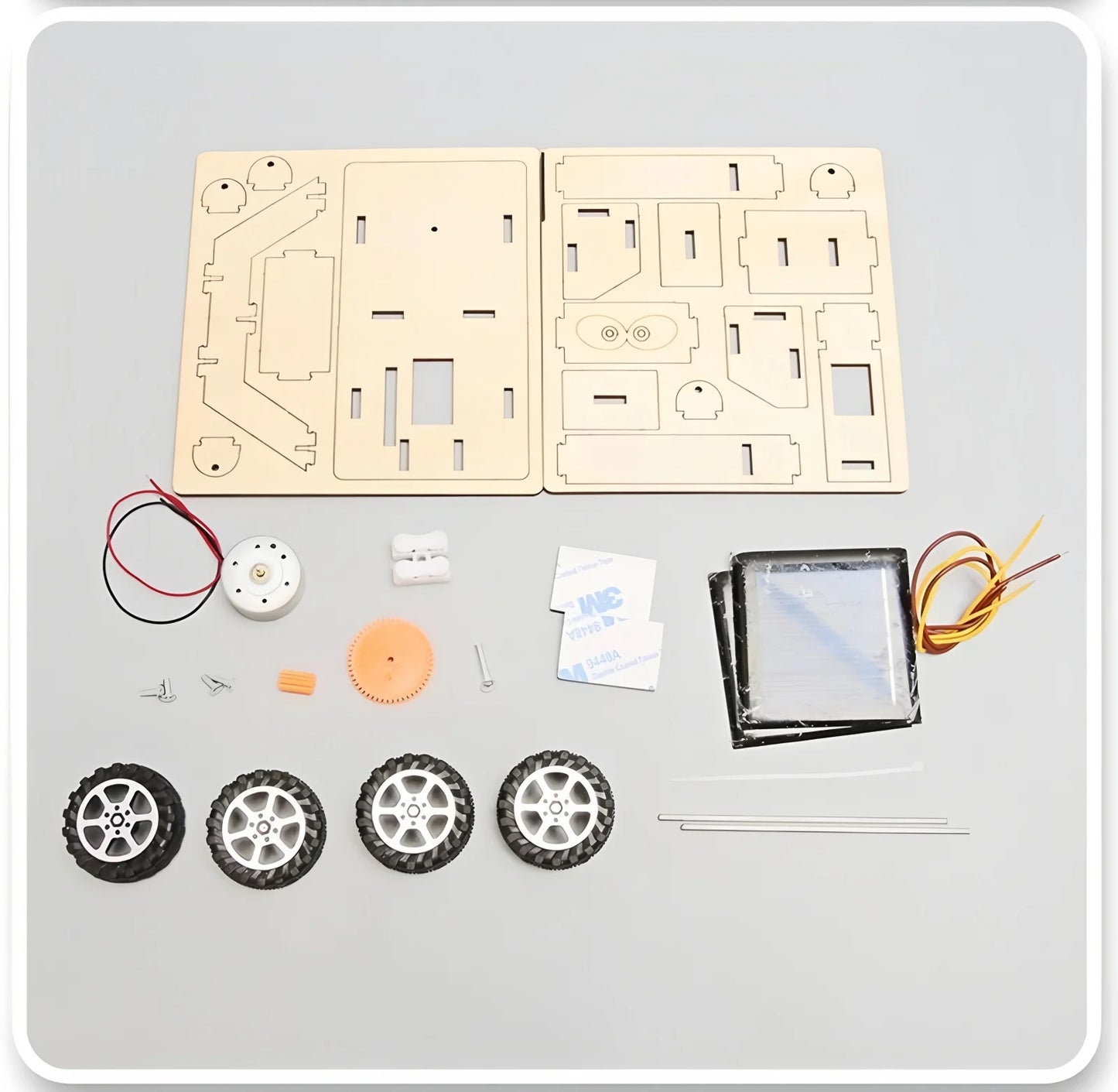 Educational Puzzle Wooden Solar Car Experiment