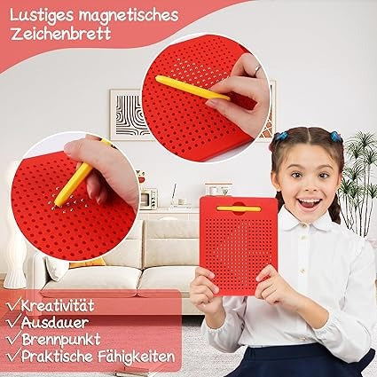 Kids Magnetic Drawing Board with Design Cards