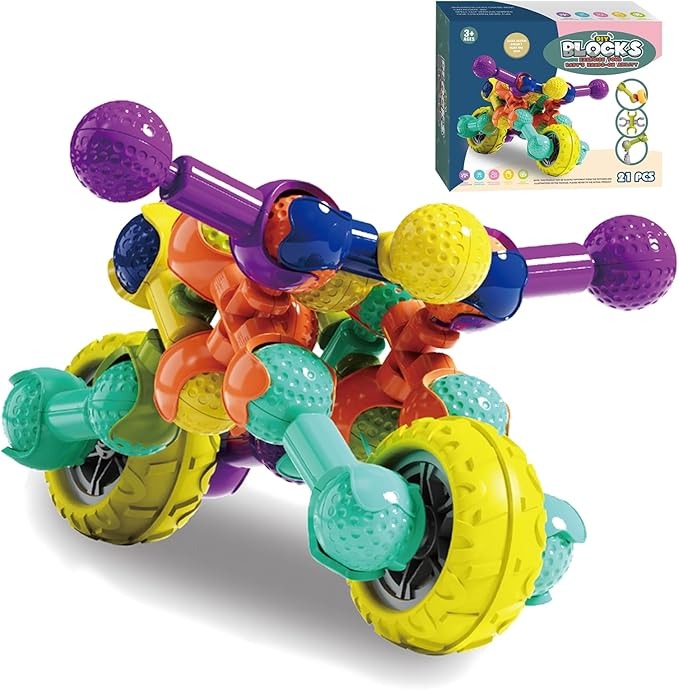 21 Pcs DIY Building Block Toy Set (Motorcycle)