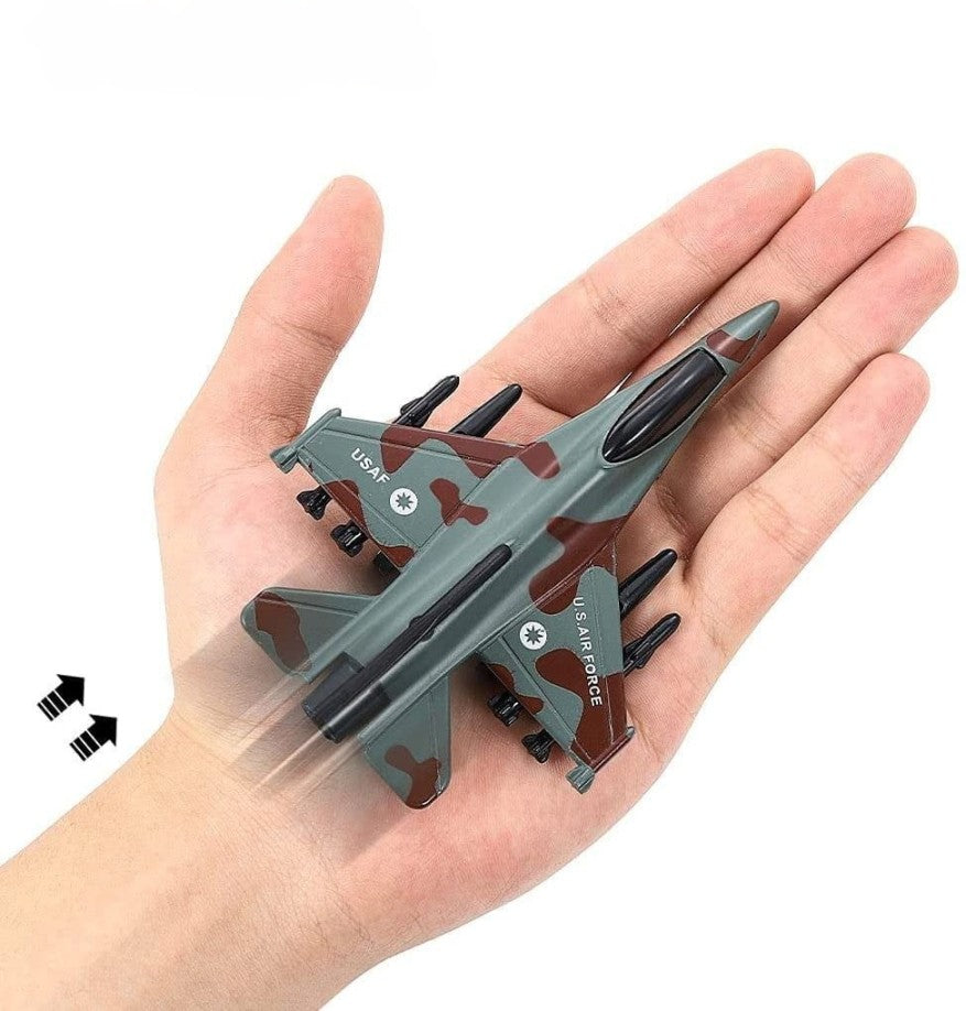 Pack of 4 -  Metal Fighter Jet Toy
