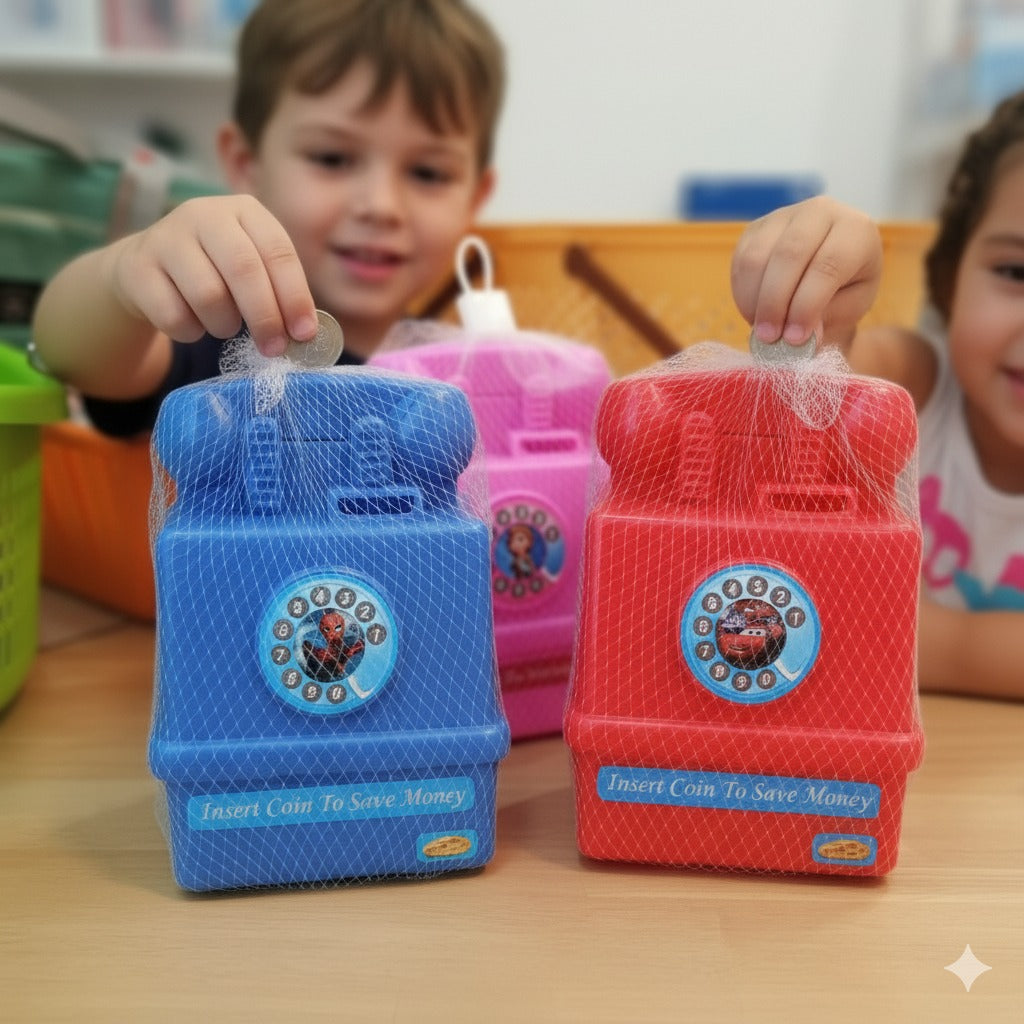 Telephone Shape Plastic Coin Box