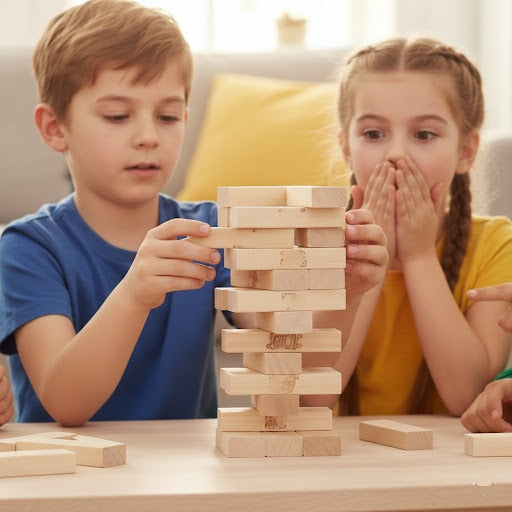 Wooden Block Stacking Game