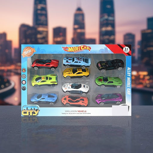 Pack Of 10 - Metal Car Toy Set