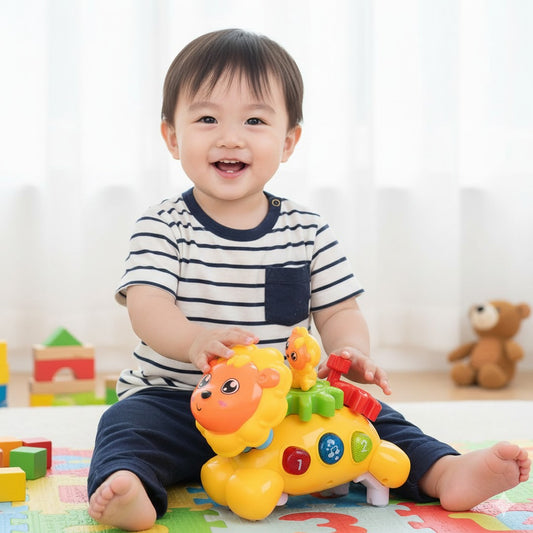 Musical Gear Rotating Lion Toy