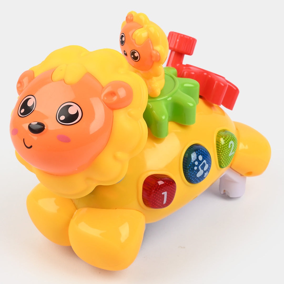 Musical Gear Rotating Lion Toy