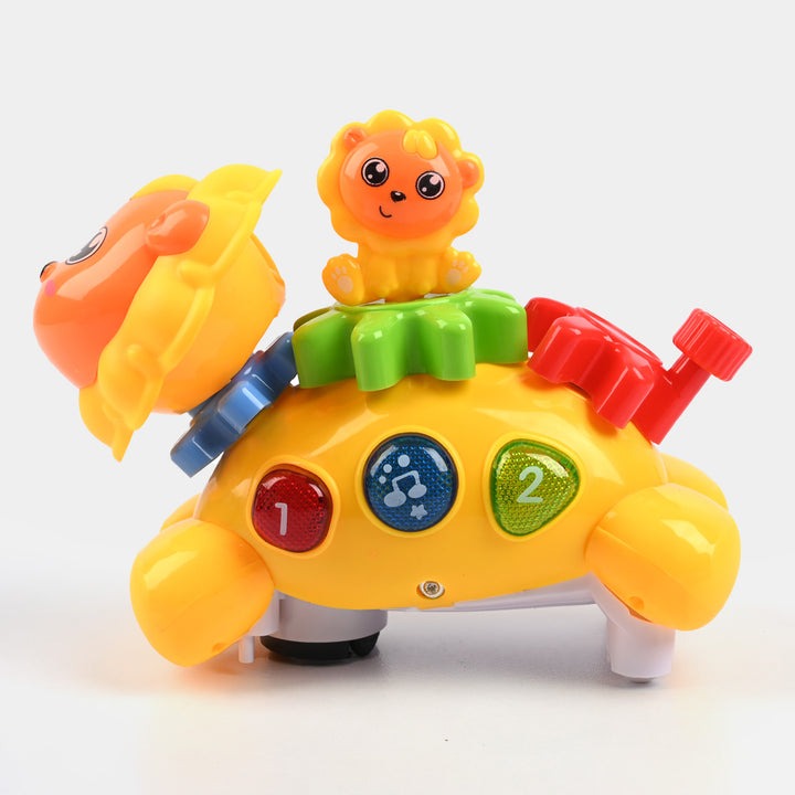 Musical Gear Rotating Lion Toy