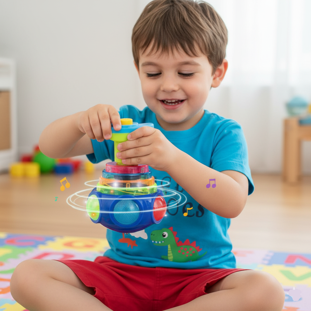 Kids Spinning Top With Light & Music Toy