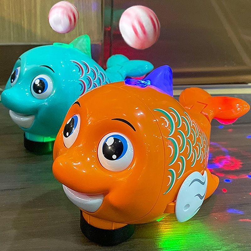 Kids Musical Balloon Blowing Fish Toy