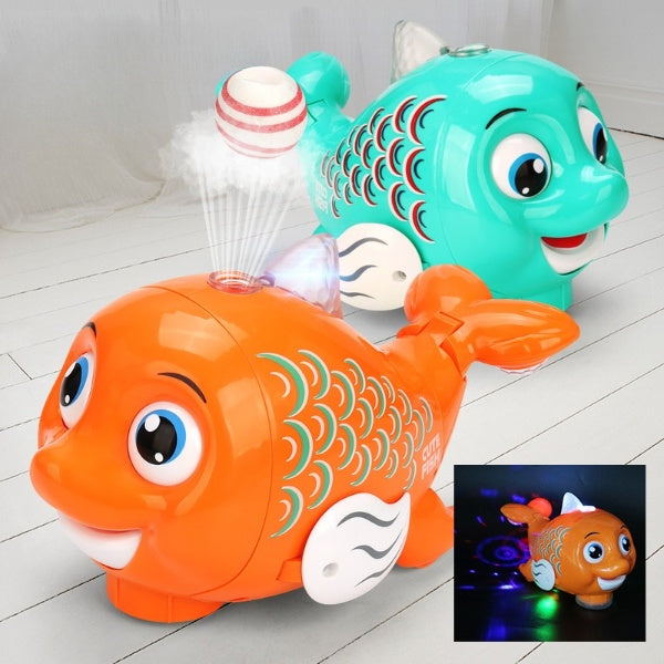 Kids Musical Balloon Blowing Fish Toy
