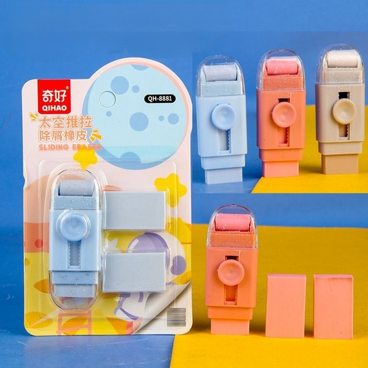 Creative 2-IN-1 Roller Push-Pull Eraser