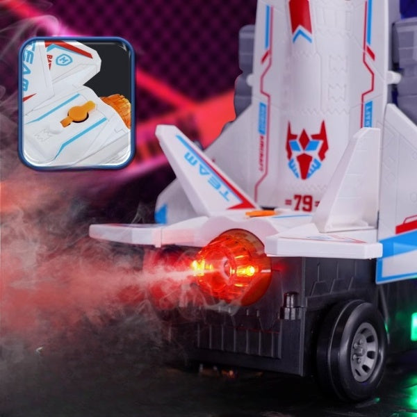Deformation Robot Airplane Toy with Light & Sound