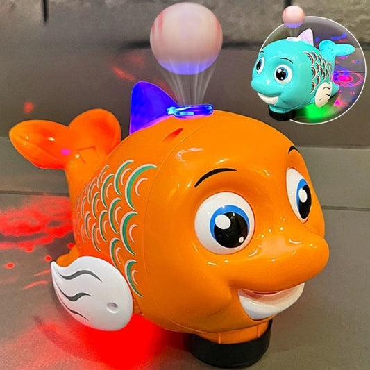 Kids Musical Balloon Blowing Fish Toy