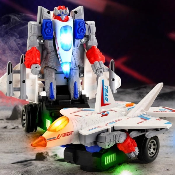Deformation Robot Airplane Toy with Light & Sound