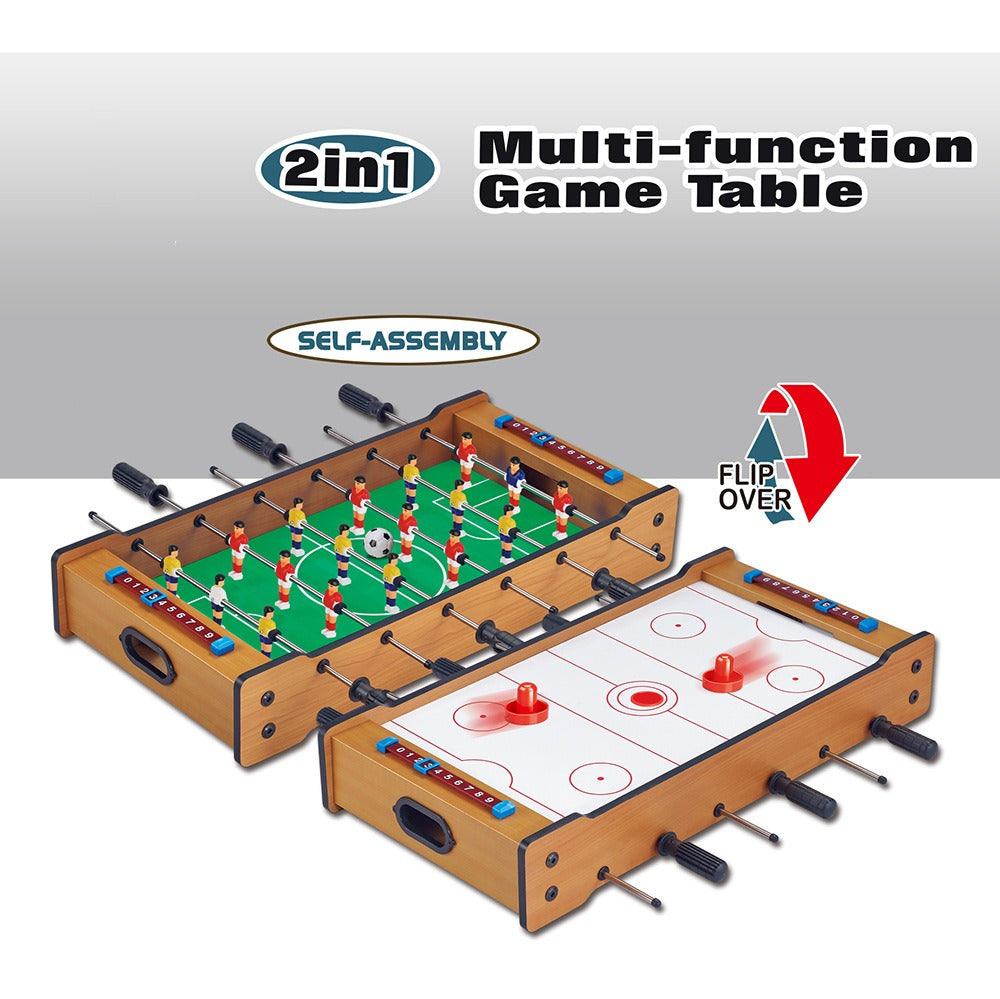 2 in 1 Wooden Football Ice Hockey Game Toy