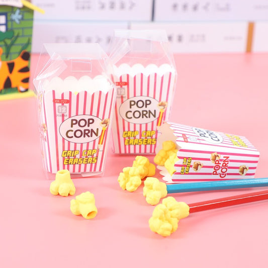 12PCs Popcorn Shape Pencil Eraser