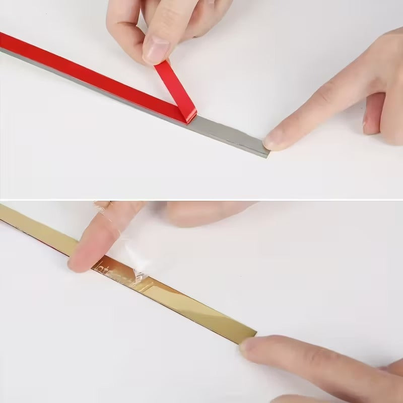 Self-Adhesive Golden Wall Sticker Roll (0.8x96 Inches)