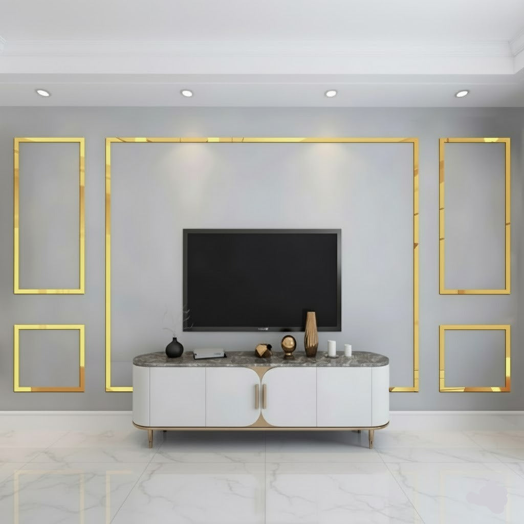 Self-Adhesive Golden Wall Sticker Roll (0.8x96 Inches)