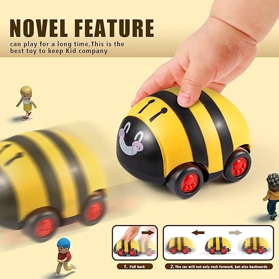 Pullback Fraction Animal Car Toy
