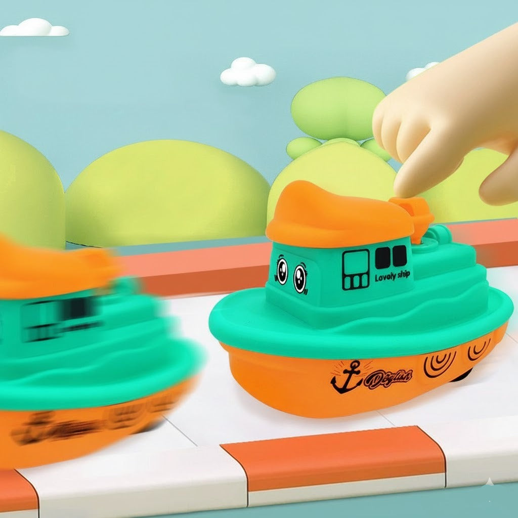 Cartoon Spaceship Push & Go Car Toy