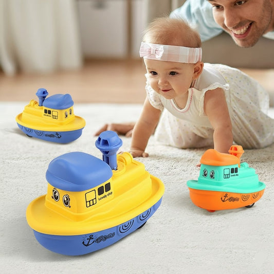 Cartoon Spaceship Push & Go Car Toy