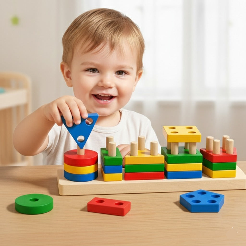 Learning Geometric Shape Set Column Matching Game