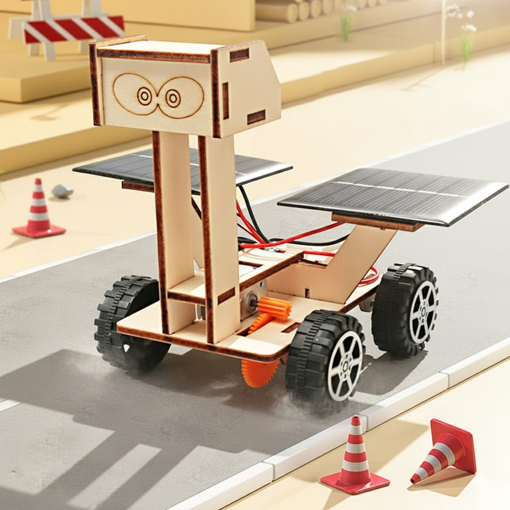 Educational Puzzle Wooden Solar Car Experiment