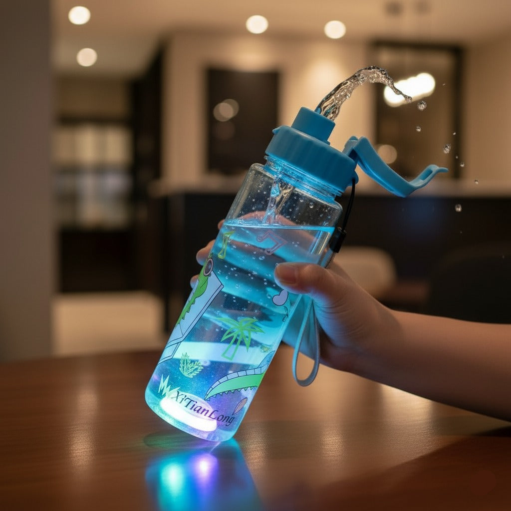 Cartoon Printed LED Water Bottle 500ml