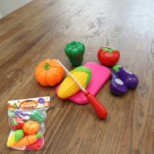 6PC Plastic Fruit Cutting Play Set