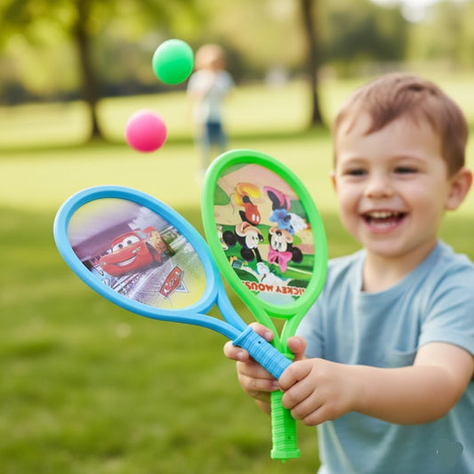 Pack Of 2 Plastic Tennis Racket with 2 Balls