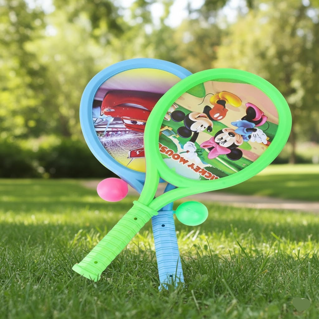 Pack Of 2 Plastic Tennis Racket with 2 Balls