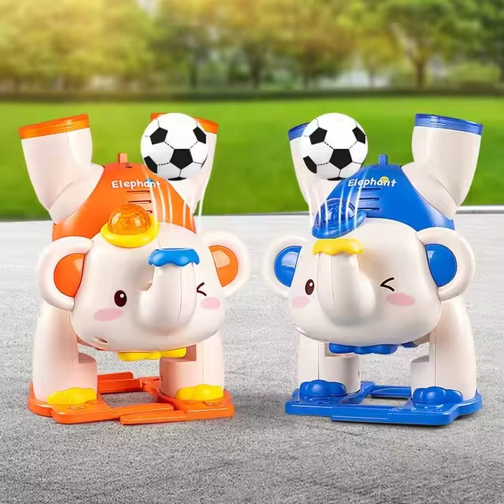 Cute Walking Baby Elephant Blow Ball Toy with Music & Light